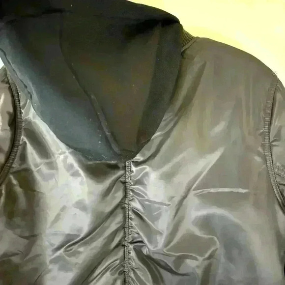 Madden NYC Dark Green Star Studded Hooded Zip Bomber Coat Size XL - Picture 8 of 16